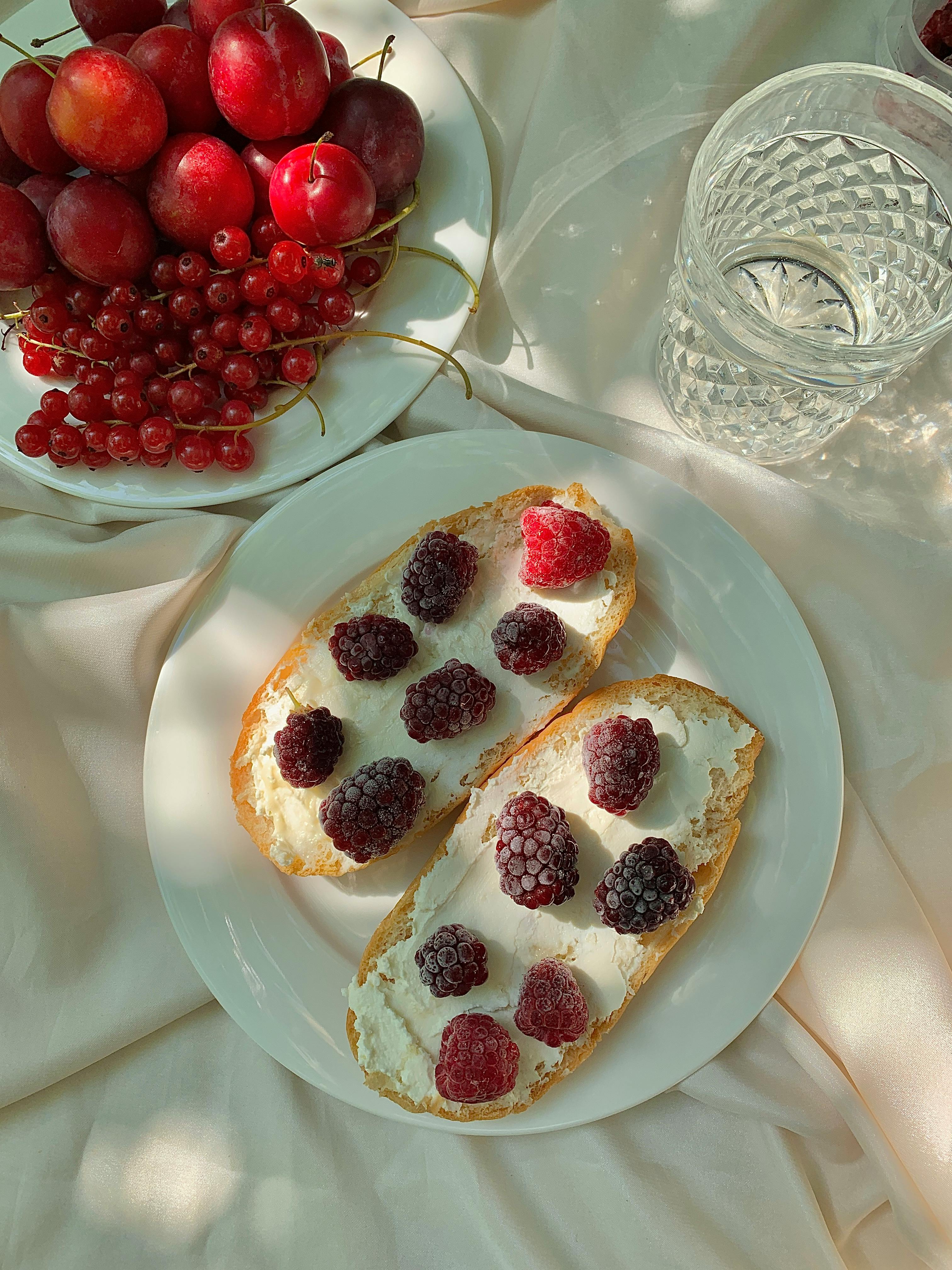 A table set with dishes to share